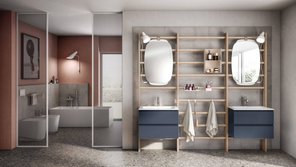 Bagno doppio lavabo Gym Space Scavolini