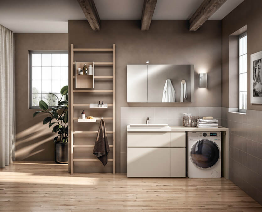Composizione bagno lavanderia palestra Scavolini Gym Space