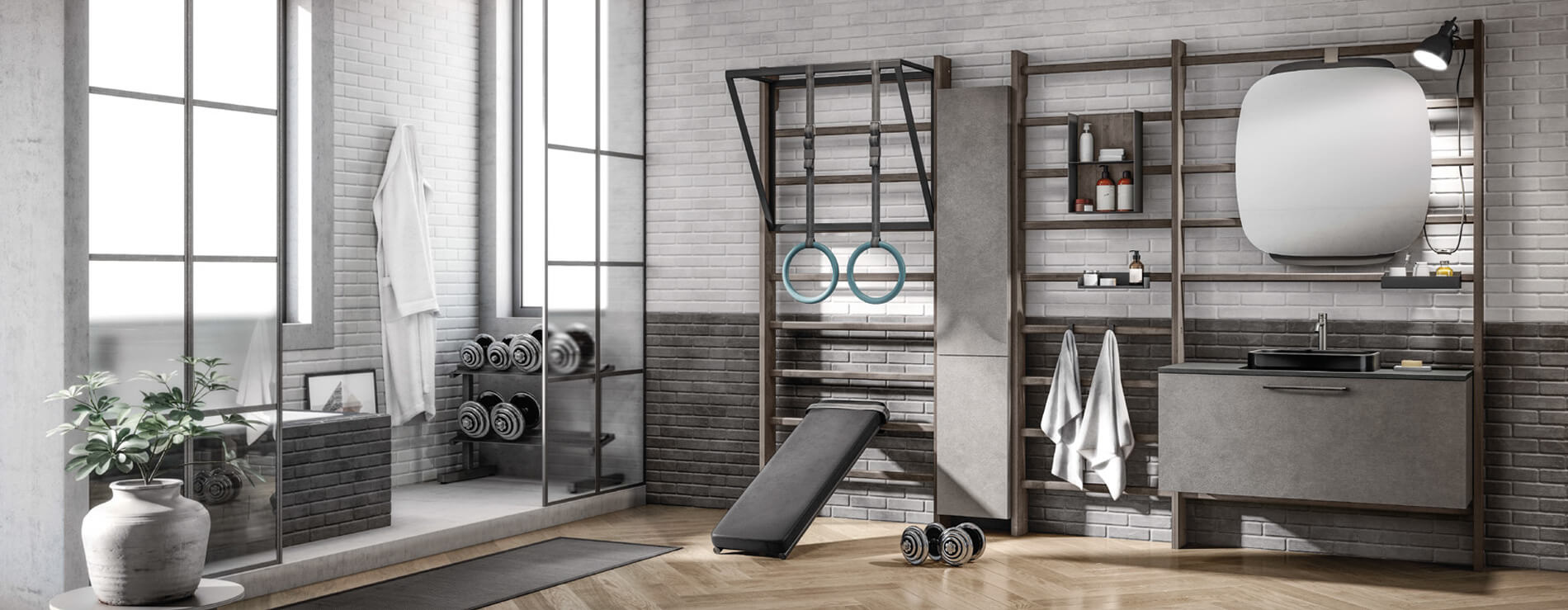 Gym Space Palestra bagno Scavolini