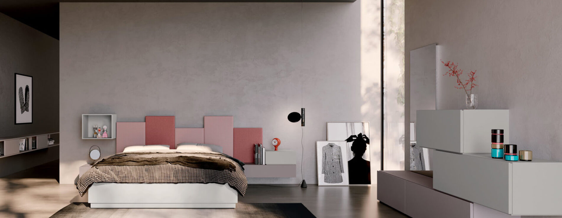 letto matrimoniale Wall di Orme