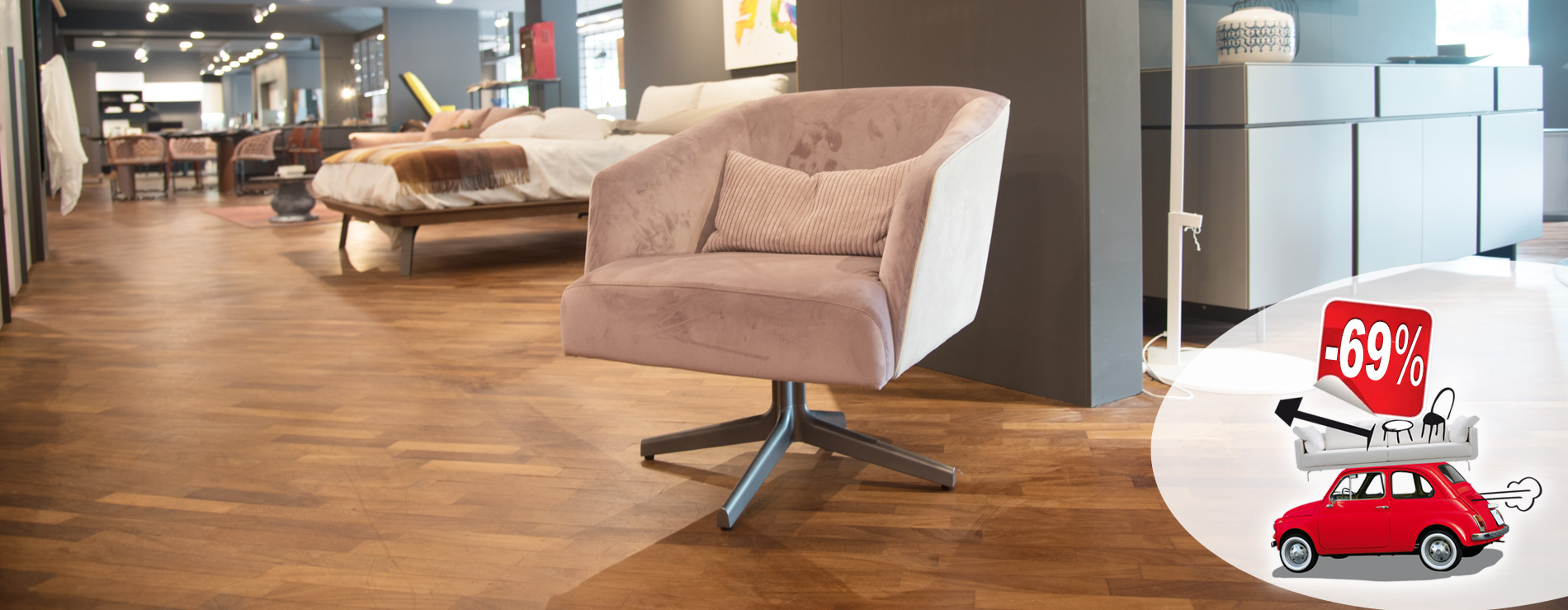 Dalla nostra esposizione, Poltrona Tag Biba in promozione!