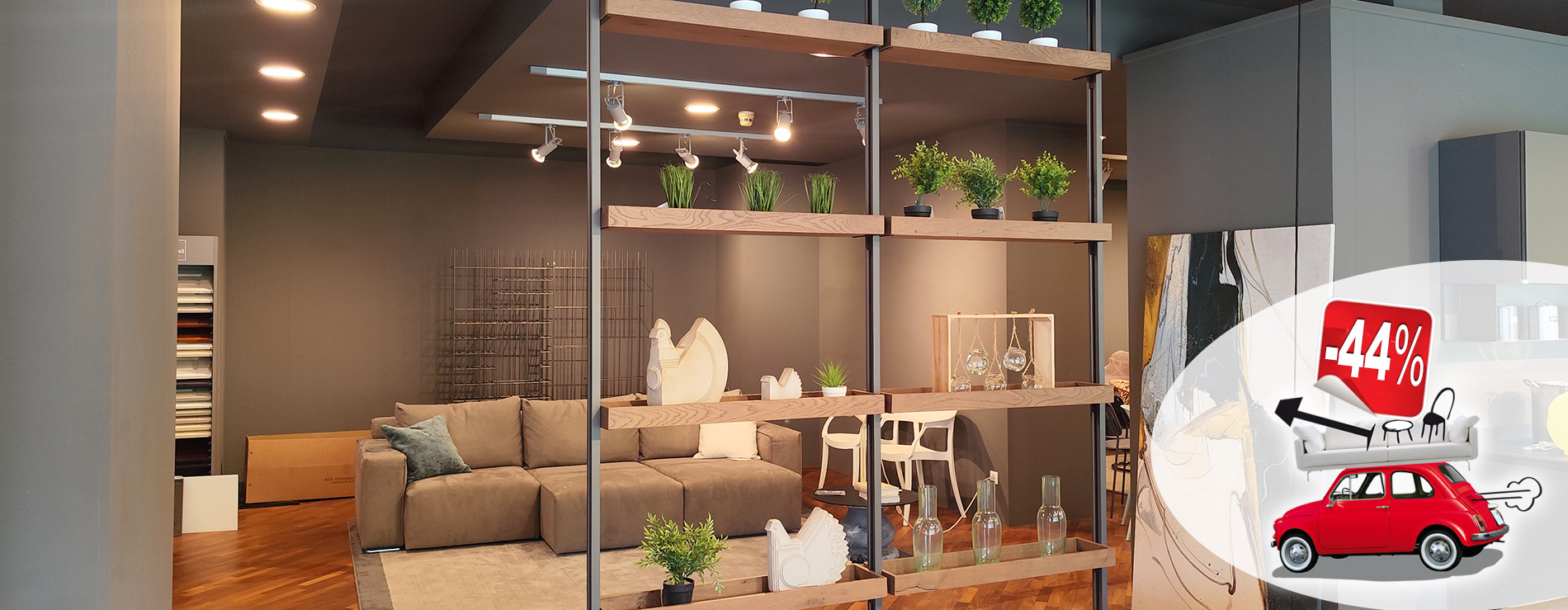 Libreria da soffitto in promozione
