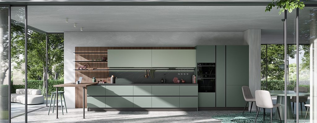 cucina moderna verde