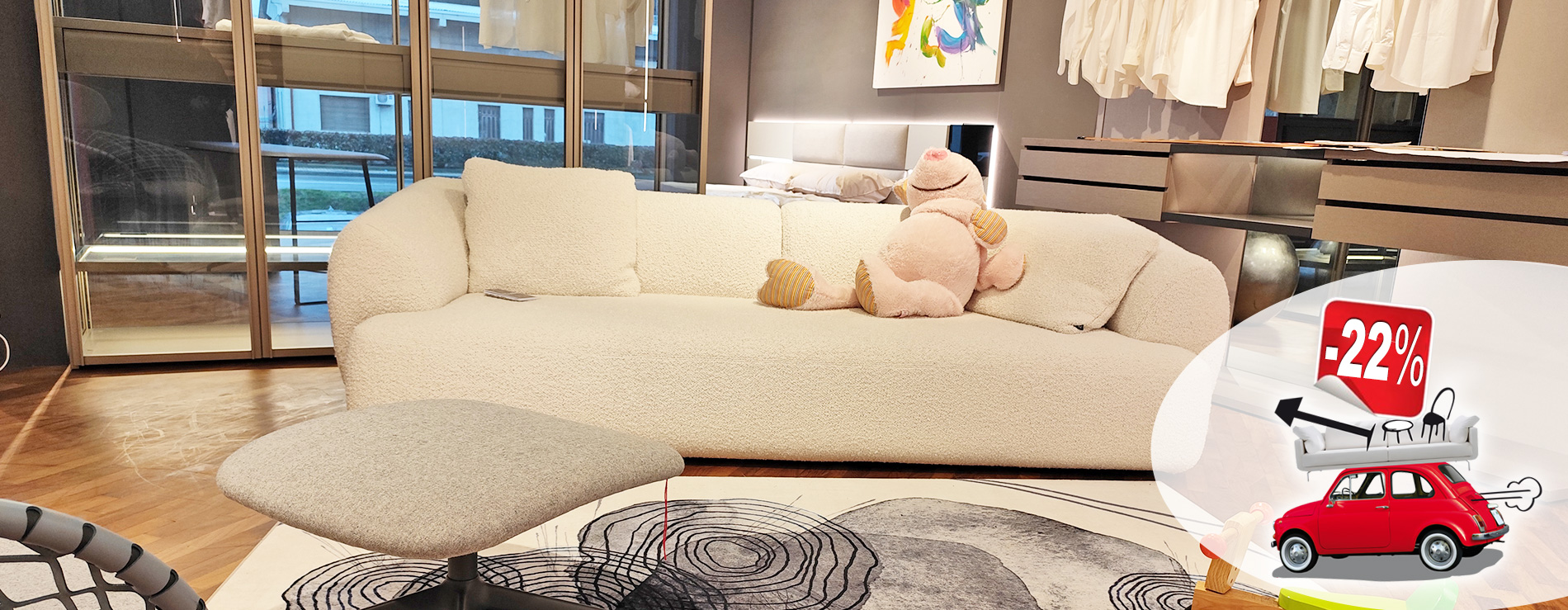 divano bianco twils in promozione